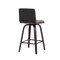 Armen Living Vienna 26" Swivel Counter Stool in Black Wood Finish with Gray Faux Leather LCVIBAGRBL26 - alternate 4